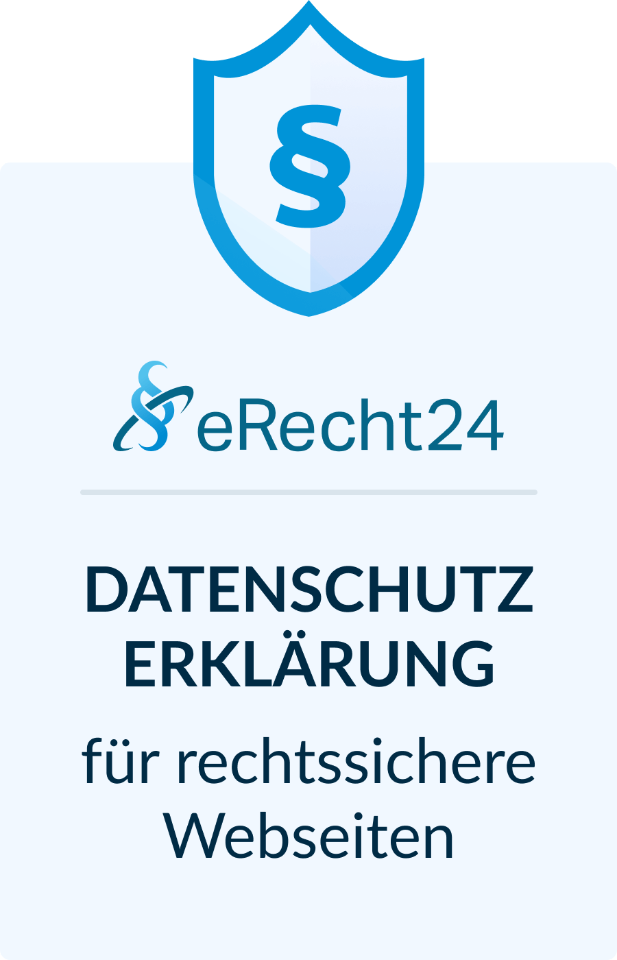 eRecht24 - Datenschutz - Siegel